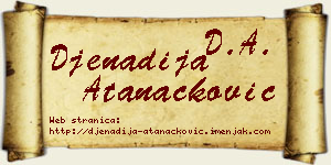 Đenadija Atanacković vizit kartica
